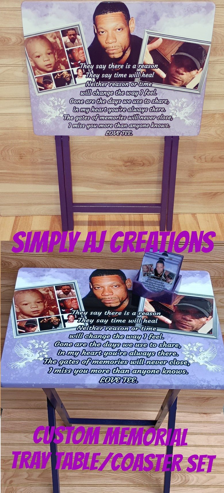 Memorial/Custom Tray Table
