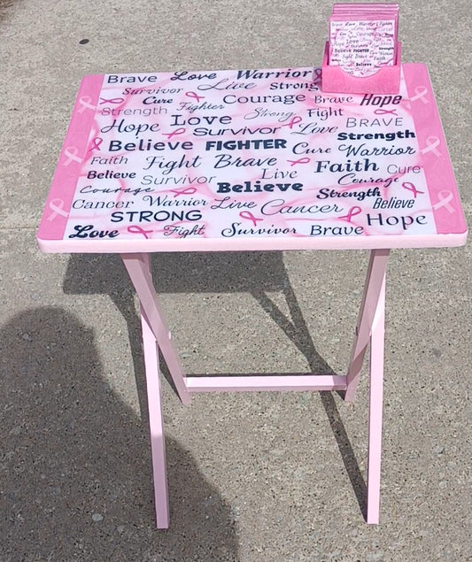 Custom Tray Table/without Epoxy/Cancer Survivor